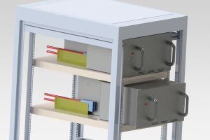 Battery modules in rack
