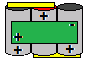 side-by-side cells, odd number of cells, + end at bottom-left corner