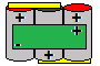 side-by-side cells, odd number of cells, + end at top-right corner