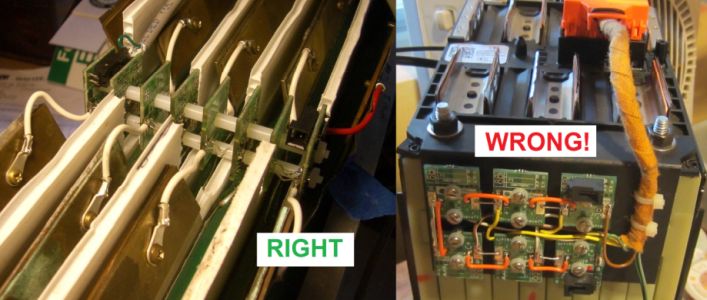 Right and wrong way to use pouch cell boards