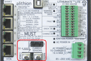 Current sesnor inputs on BMS master