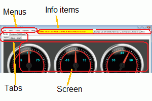 Map of the GUI application