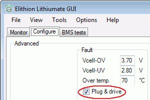 Configure screen, plug & drive box