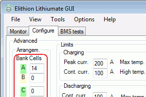 Configure screen, set cells in a bank