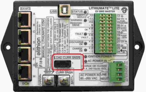 BMS master, connection point highlighted