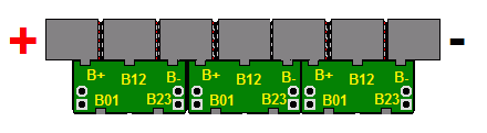 Battery with Cell Boards, straight