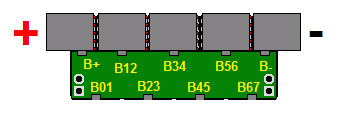Battery with Cell Board, straight