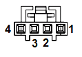 4-pin Molex C-Grid CL female housing pin-out
