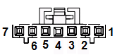 7-pin Molex C-Grid CL female housing pin-out