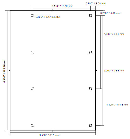 Mounting dimensions of board level BMS controller