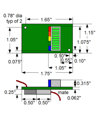 Board-level CAN display mechanical drawing