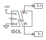 Internal schematic of current sensor