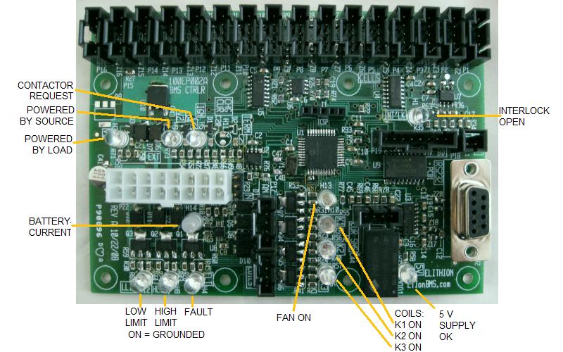 Board level BMS controller, LED functions